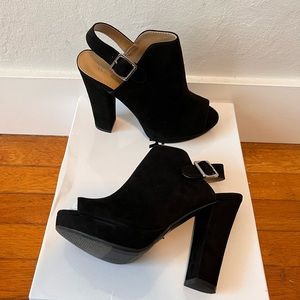 Report Footwear Libbie black peep toe heels BRAND NEW